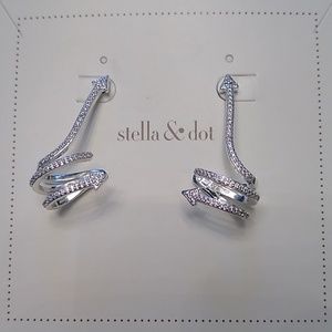 Stella & Dot Pave Arrow Ear Cuff Earrings